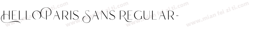 Hello Paris Sans Regular字体转换